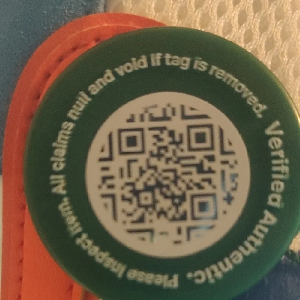 Size 7 Men's Orange Blue And White Nike Dunks With Verified Authenticity Coins - Picture 12 of 16